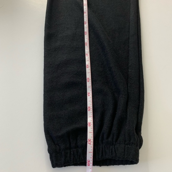 Lounge Pants Sweater Material Black Tie At Waist - Picture 7 of 7